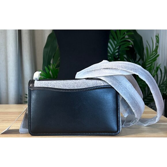 NWT!  Coach Women's Luxe Refined Black Calf Leather Bandit Crossbody - Picture 6 of 10